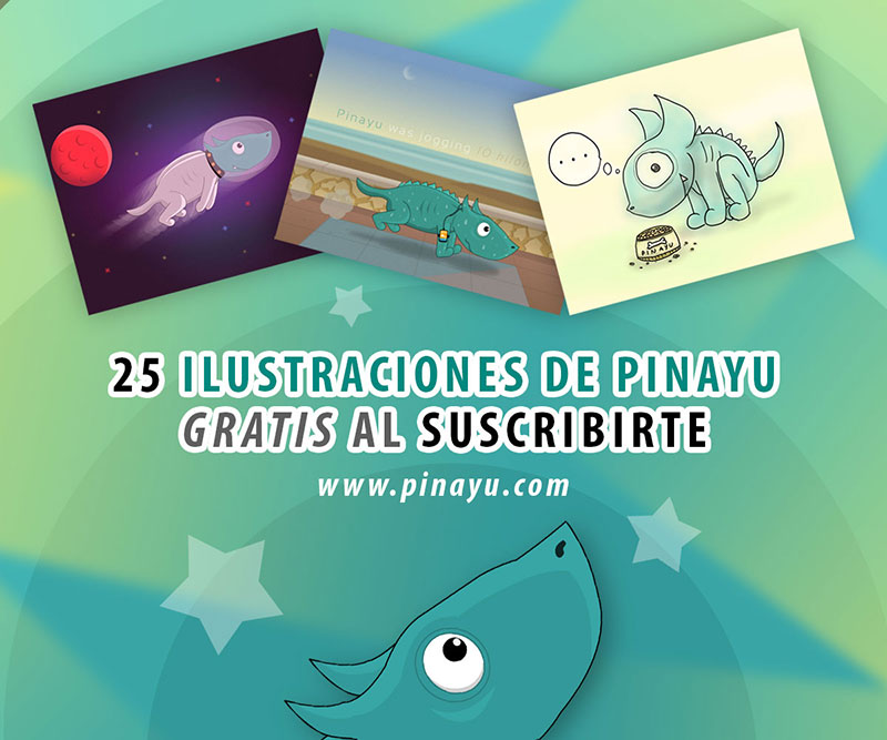 Vídeo de las 25 ilustraciones de Pinayu el perro dinosaurio