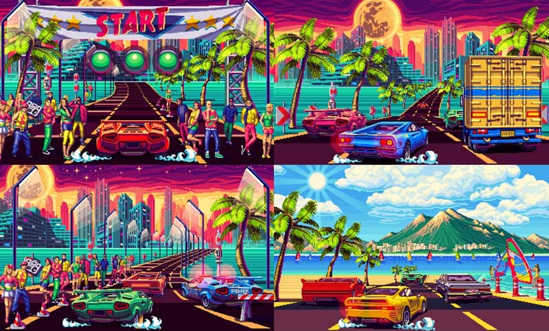 Impresionantes gráficos estilo retro