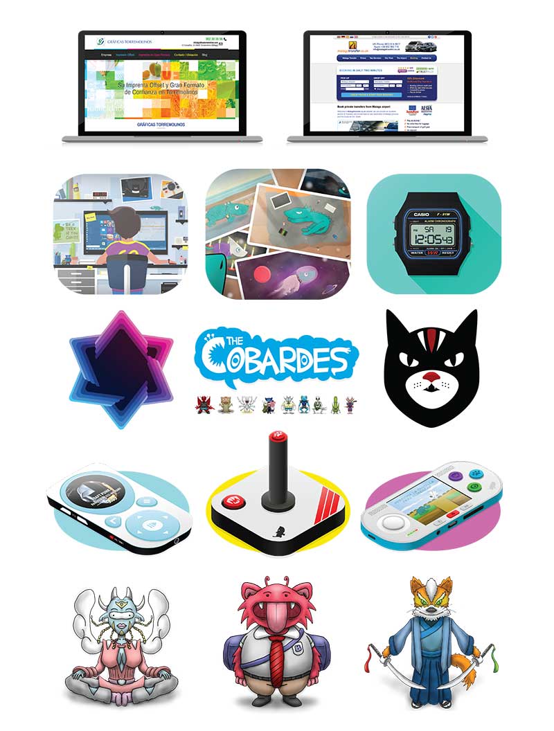 Página dos del currículum con ejemplos de mis diseños