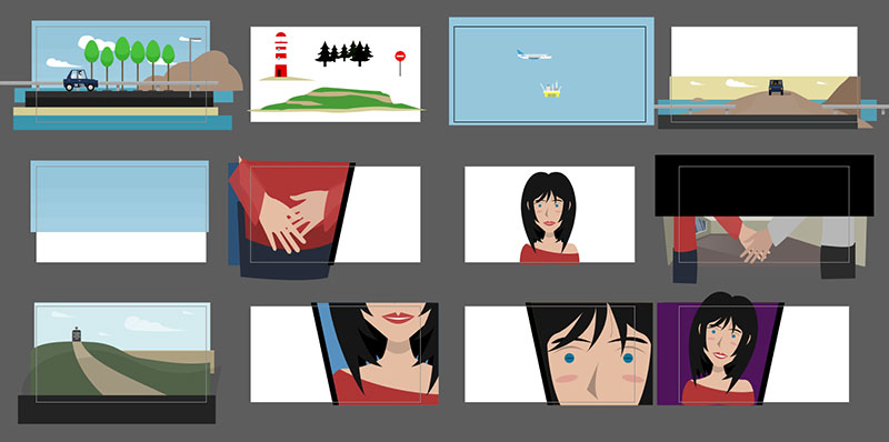 Recursos gráficos del corto de animación usando Adobe Illustrator