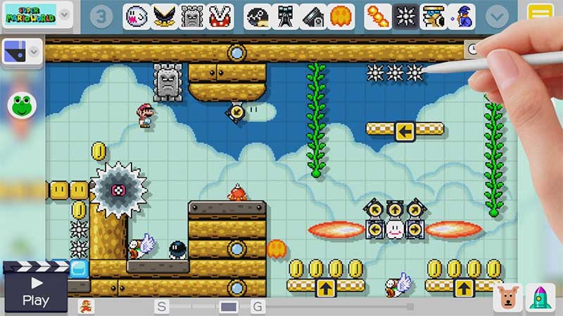 Interesante un editor de circuitos inspirado del sistema de creación de Super Mario Maker