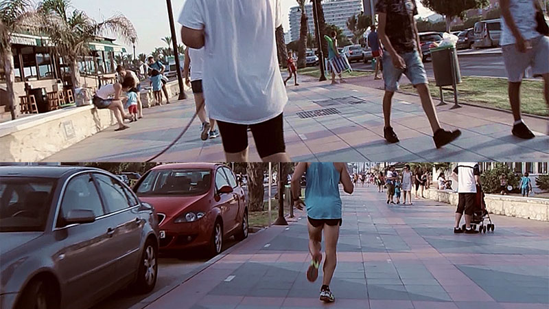 Escena del corto que grabé mientras patinaba